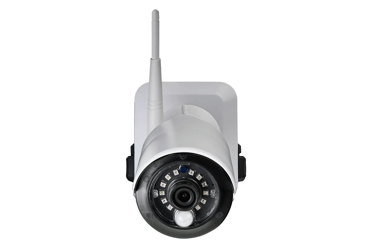 1080p Wire Free Camera System, featuring 4 Battery Powered White Outdoor Cameras and 16GB DVR