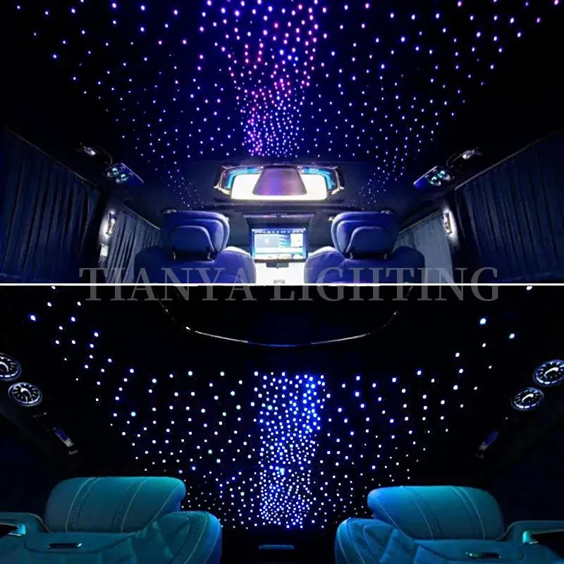 16W Twinkle Starry Sky Car Star Ceiling  Light  Fiber Optic Light Led  Star Roof Interior Atmosphere Light Car Home Decor