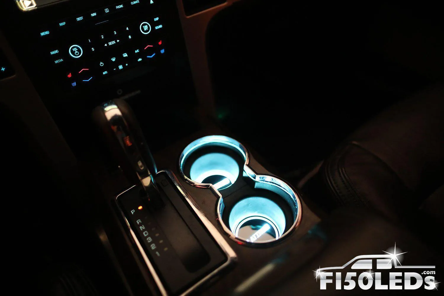 2009-14 F150 LED Cup Holder Coaster Kit