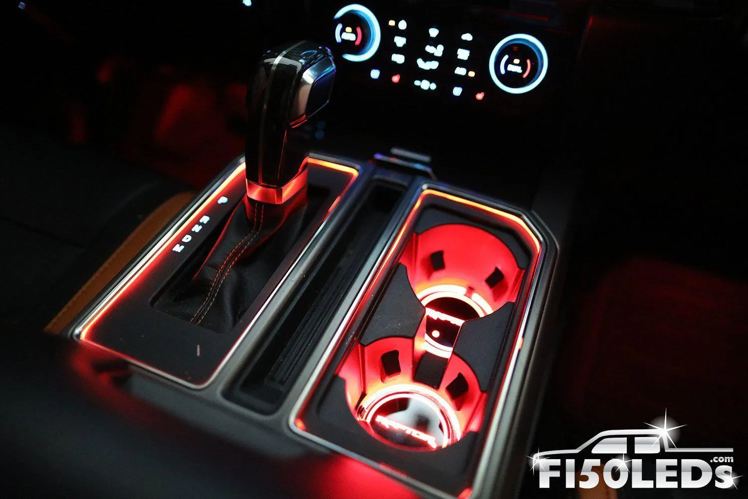 2010-14 F150 Raptor LED Cup Holder Coaster Kit