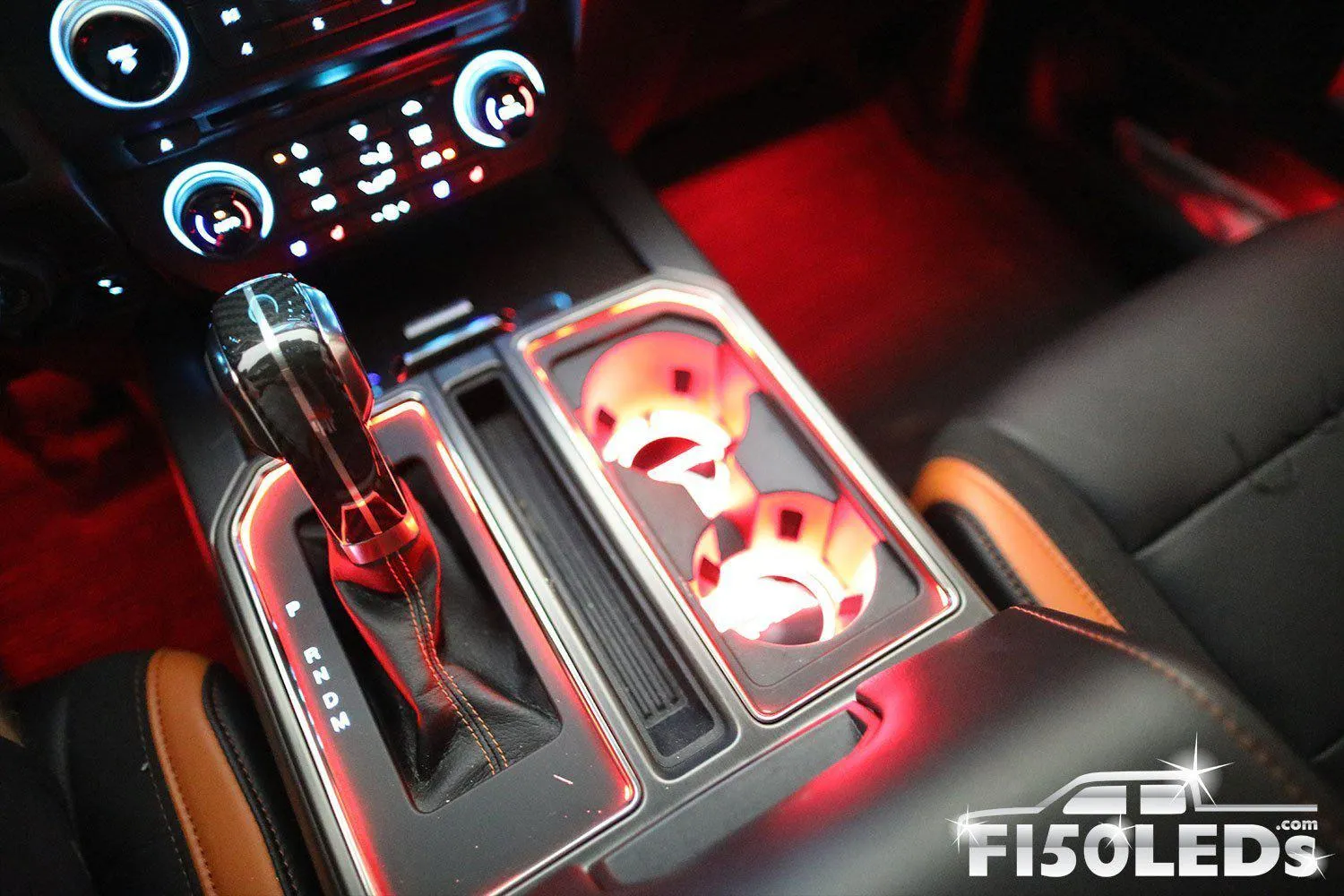 2010-14 F150 Raptor LED Cup Holder Coaster Kit