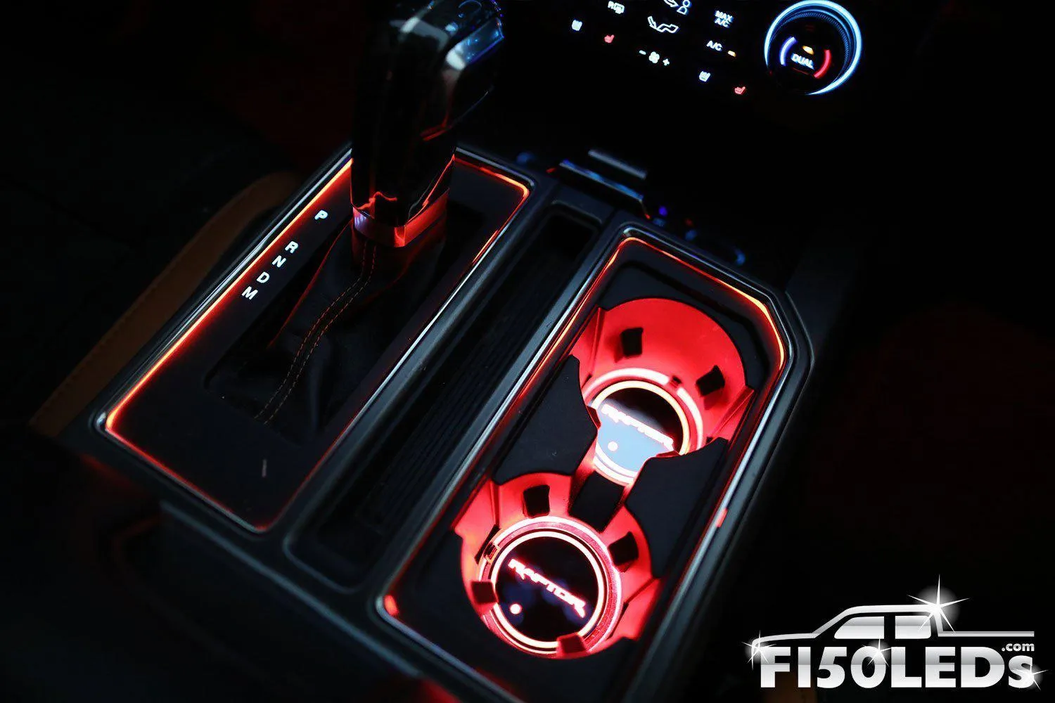 2010-14 F150 Raptor LED Cup Holder Coaster Kit