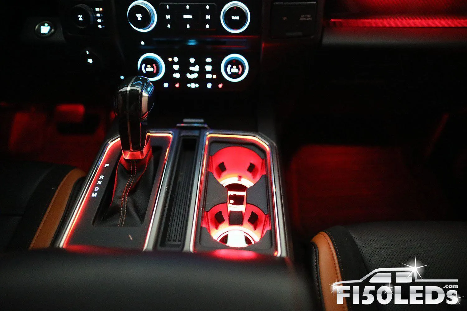 2010-14 F150 Raptor LED Cup Holder Coaster Kit