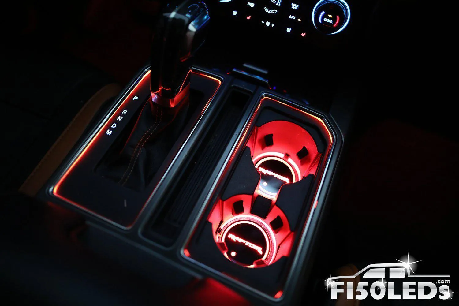 2010-14 F150 Raptor LED Cup Holder Coaster Kit