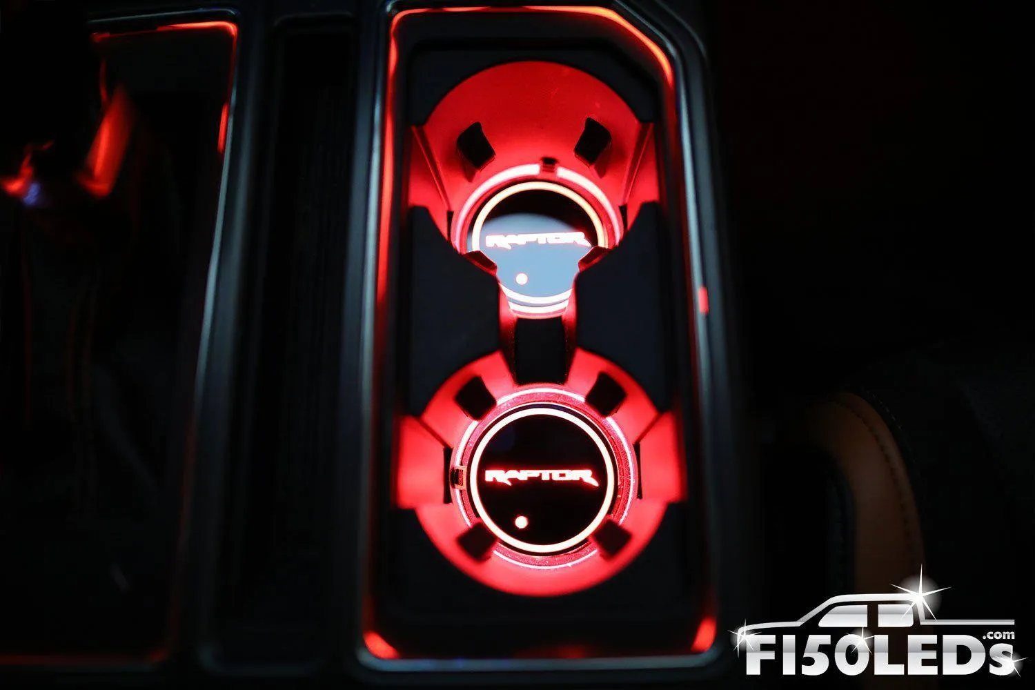 2010-14 F150 Raptor LED Cup Holder Coaster Kit