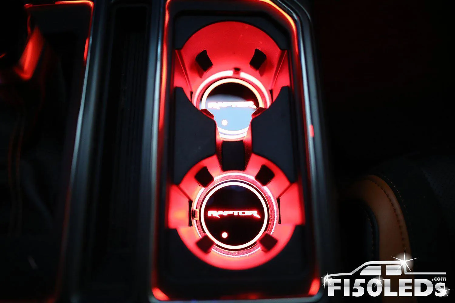 2010-14 F150 Raptor LED Cup Holder Coaster Kit