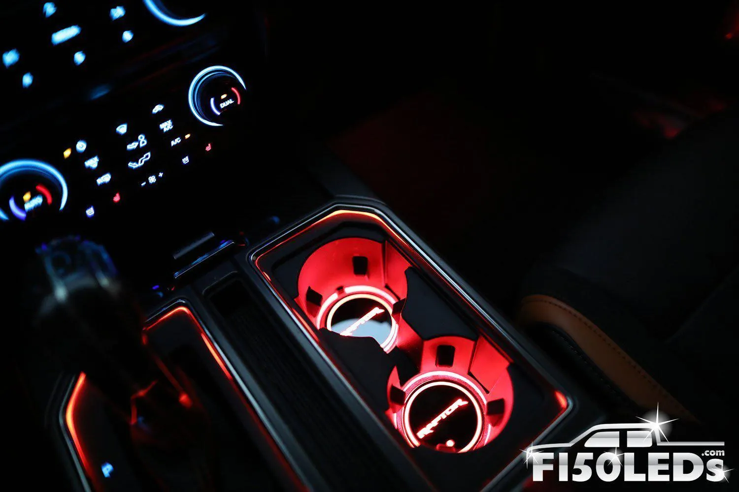 2010-14 F150 Raptor LED Cup Holder Coaster Kit