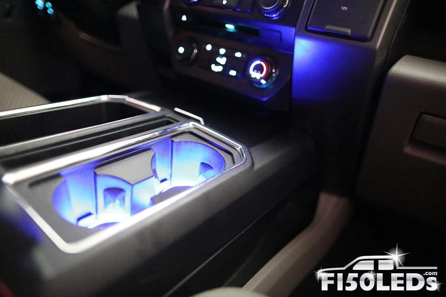 2015 - 2020 F150 LED RGB Cup Holder Coaster Light Kit