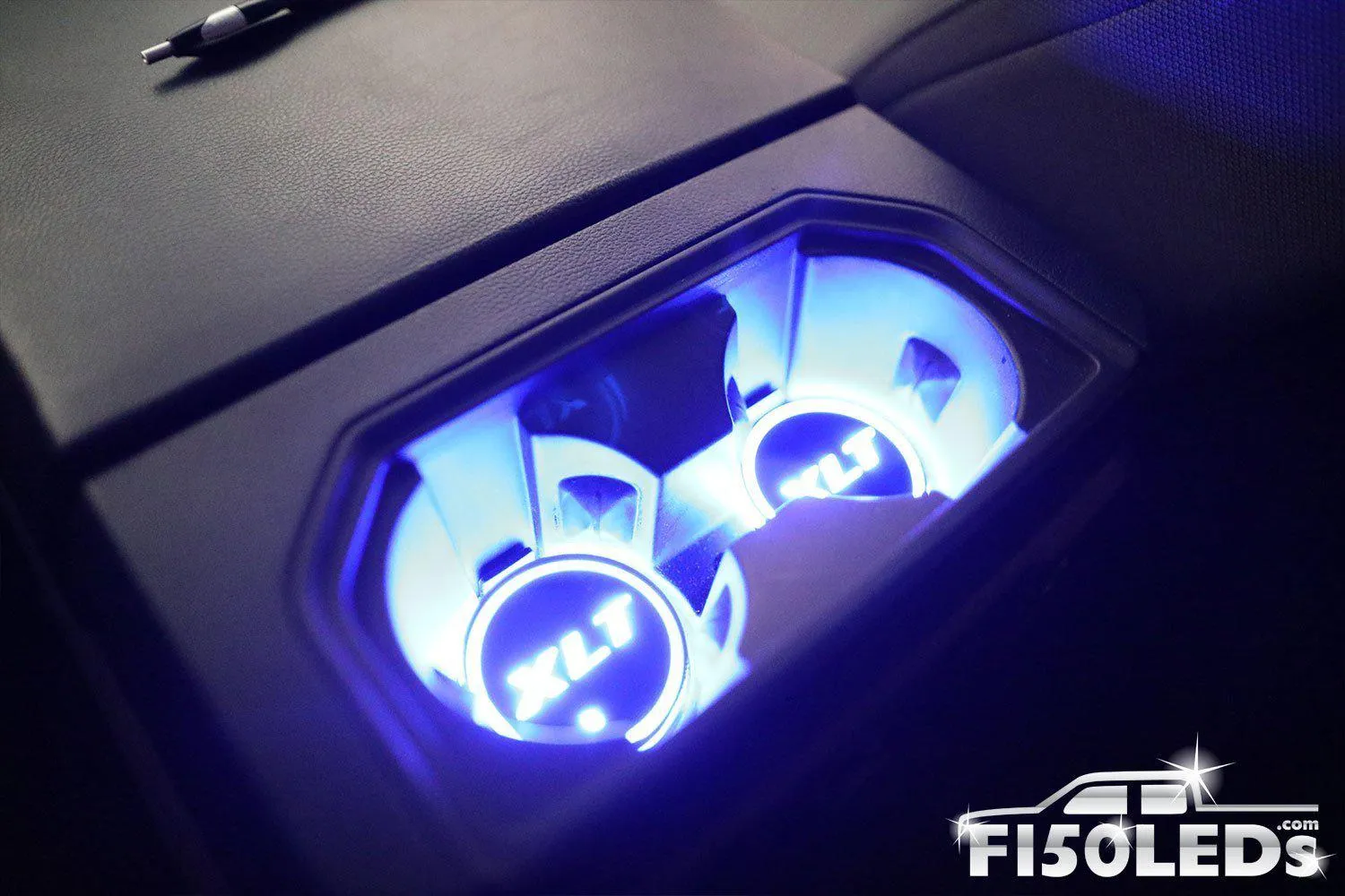 2015 - 2020 F150 LED RGB Cup Holder Coaster Light Kit