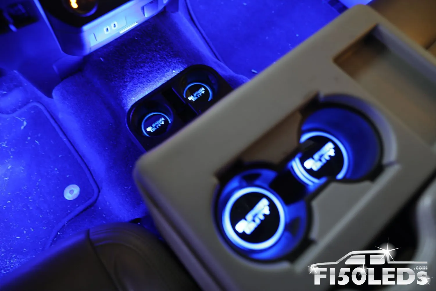 2017 - 2022 F250 Super Duty LED Cup Holder Coaster Kit