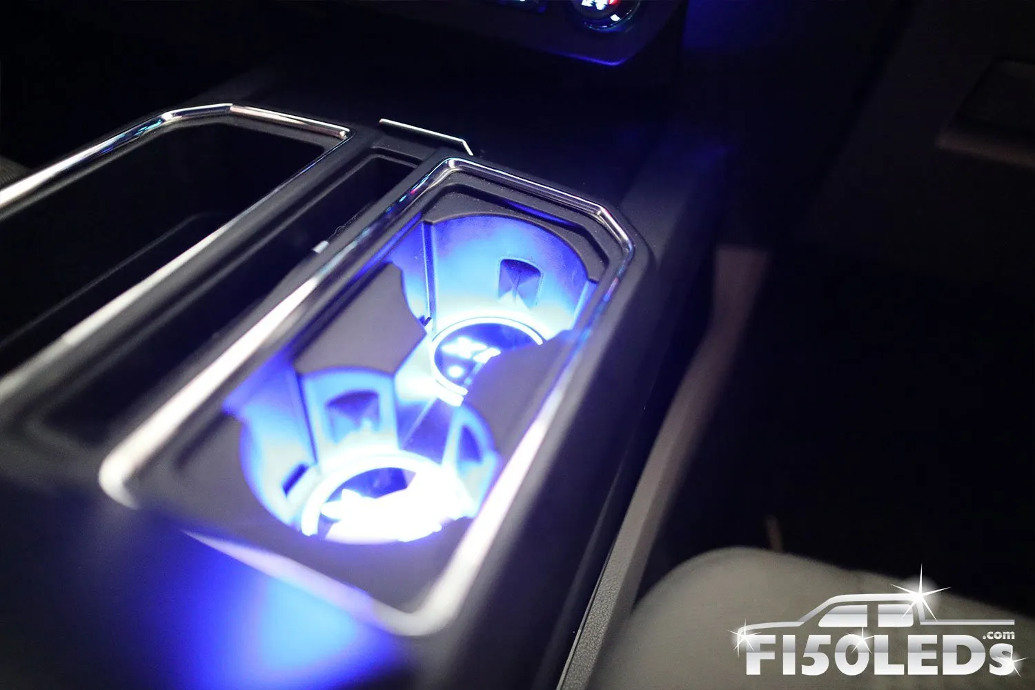 2017 - 2022 F250 Super Duty LED Cup Holder Coaster Kit