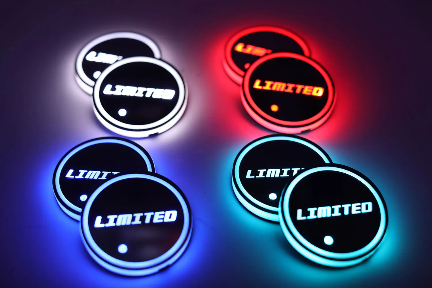 2021 - 2023 F150 LED RGB Cup Holder Coaster Light Kit