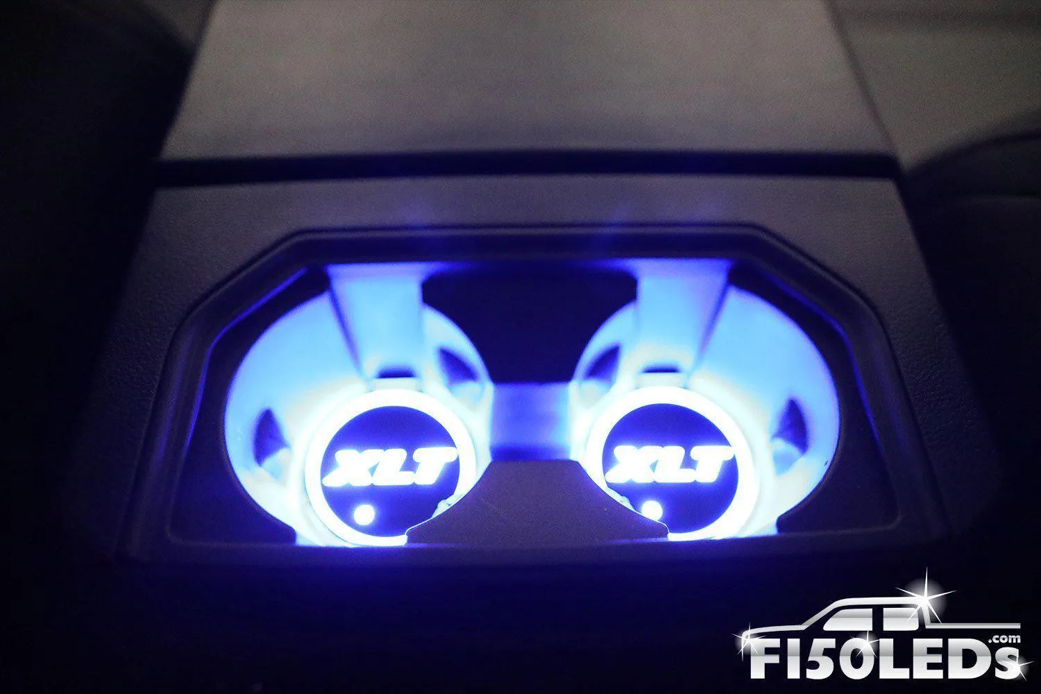 2024 F150 LED RGB Cup Holder Coaster Light Kit