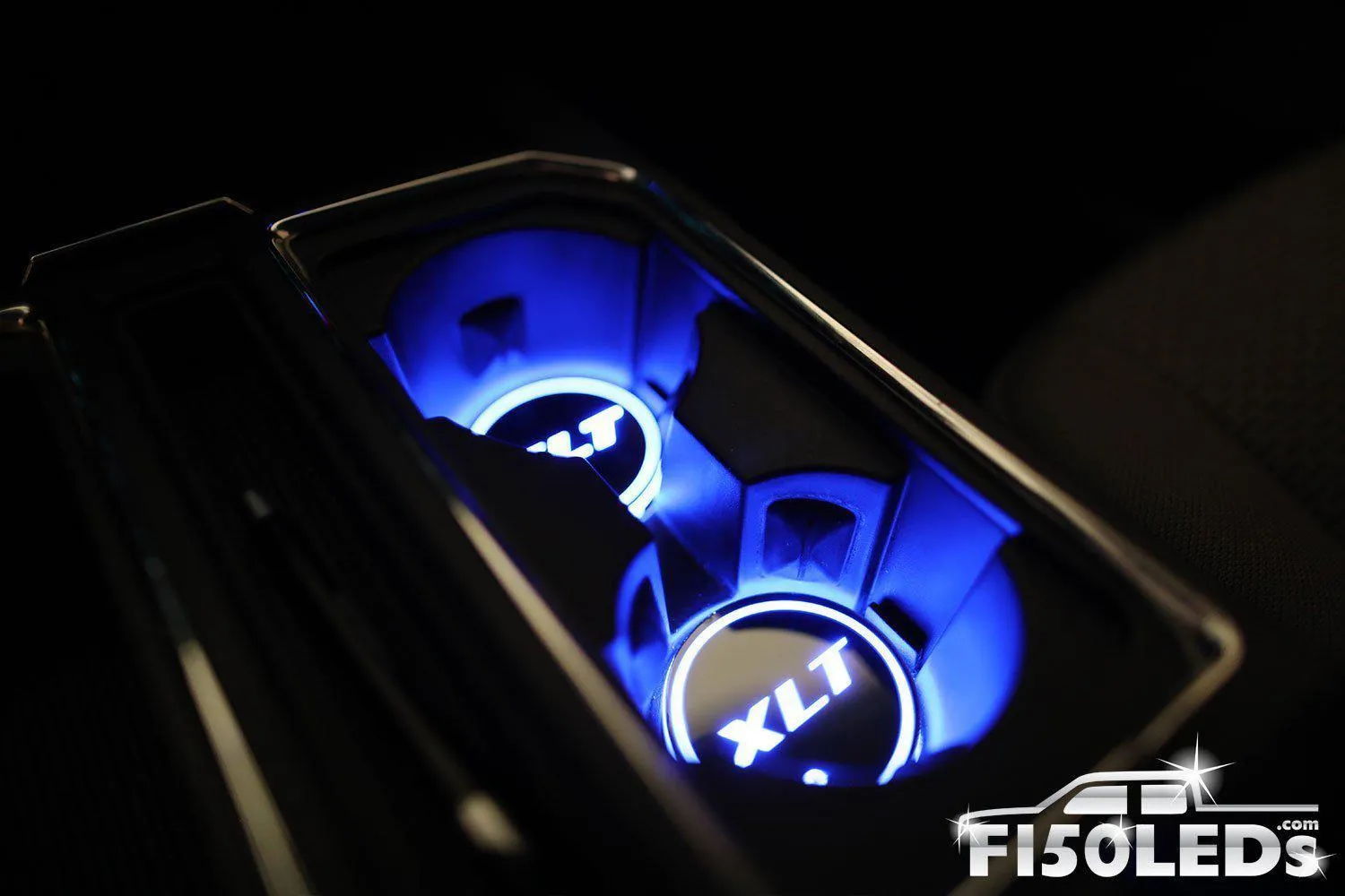 2024 F150 LED RGB Cup Holder Coaster Light Kit