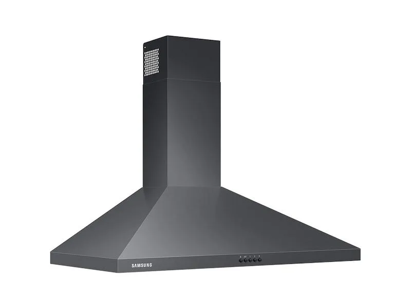 36" Wall Mount Hood in Black Stainless Steel