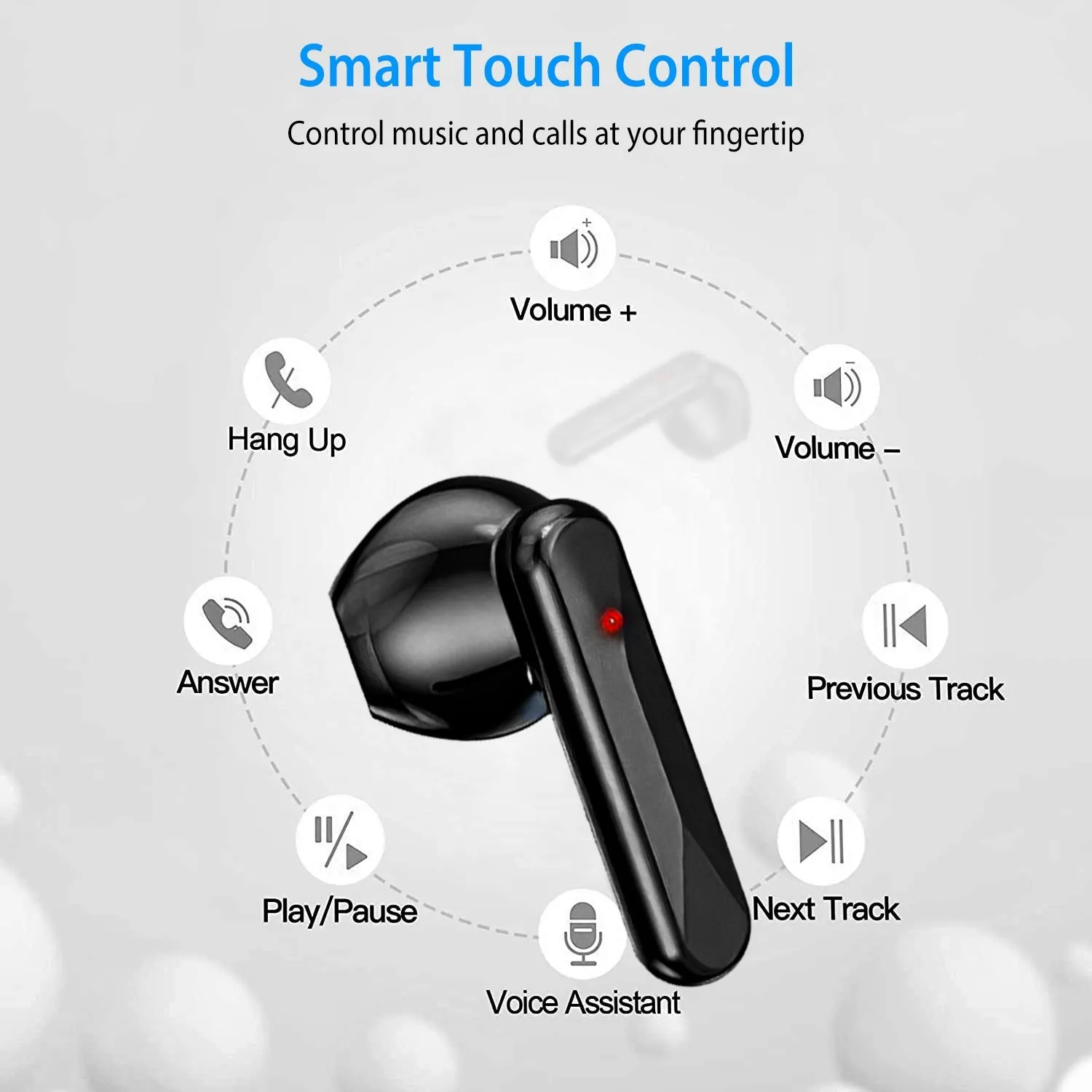 5.3 TWS Wireless Earbuds Touch Control Headphone