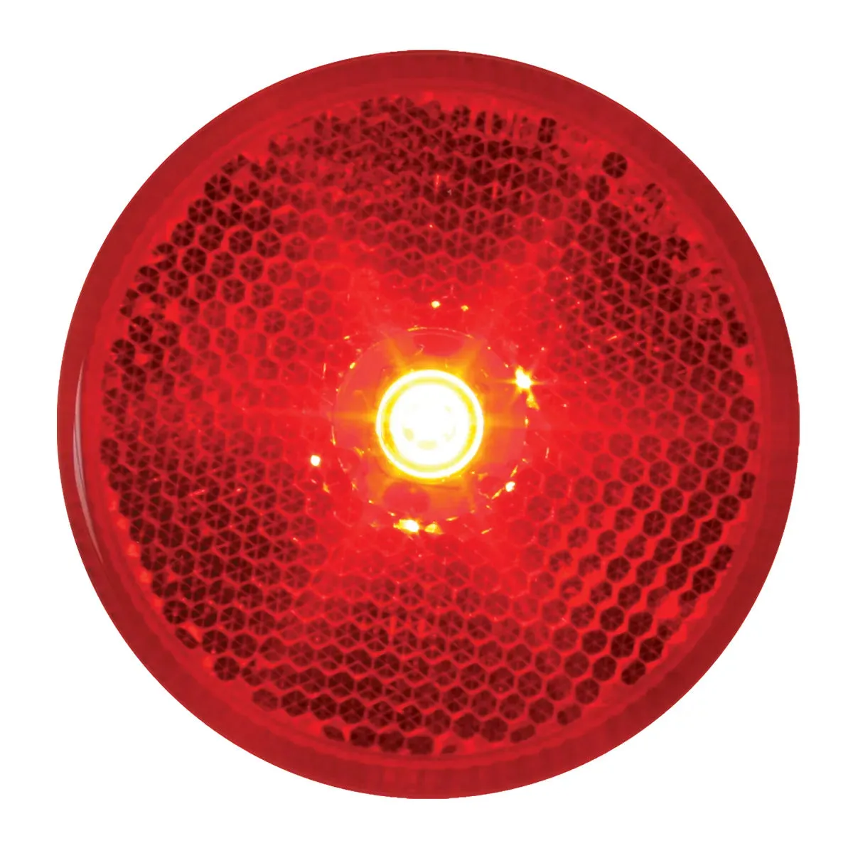 76422 2.5" RED/RED 1 LED MARKER SEALED LIGHT W/ REFLECTOR