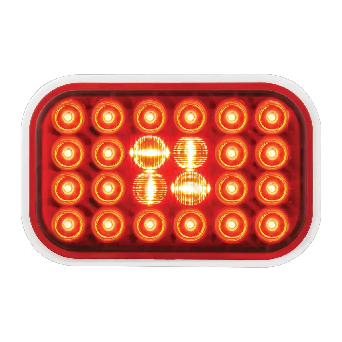 77182 Rectangular Pearl LED Light (RED/RED) #77182