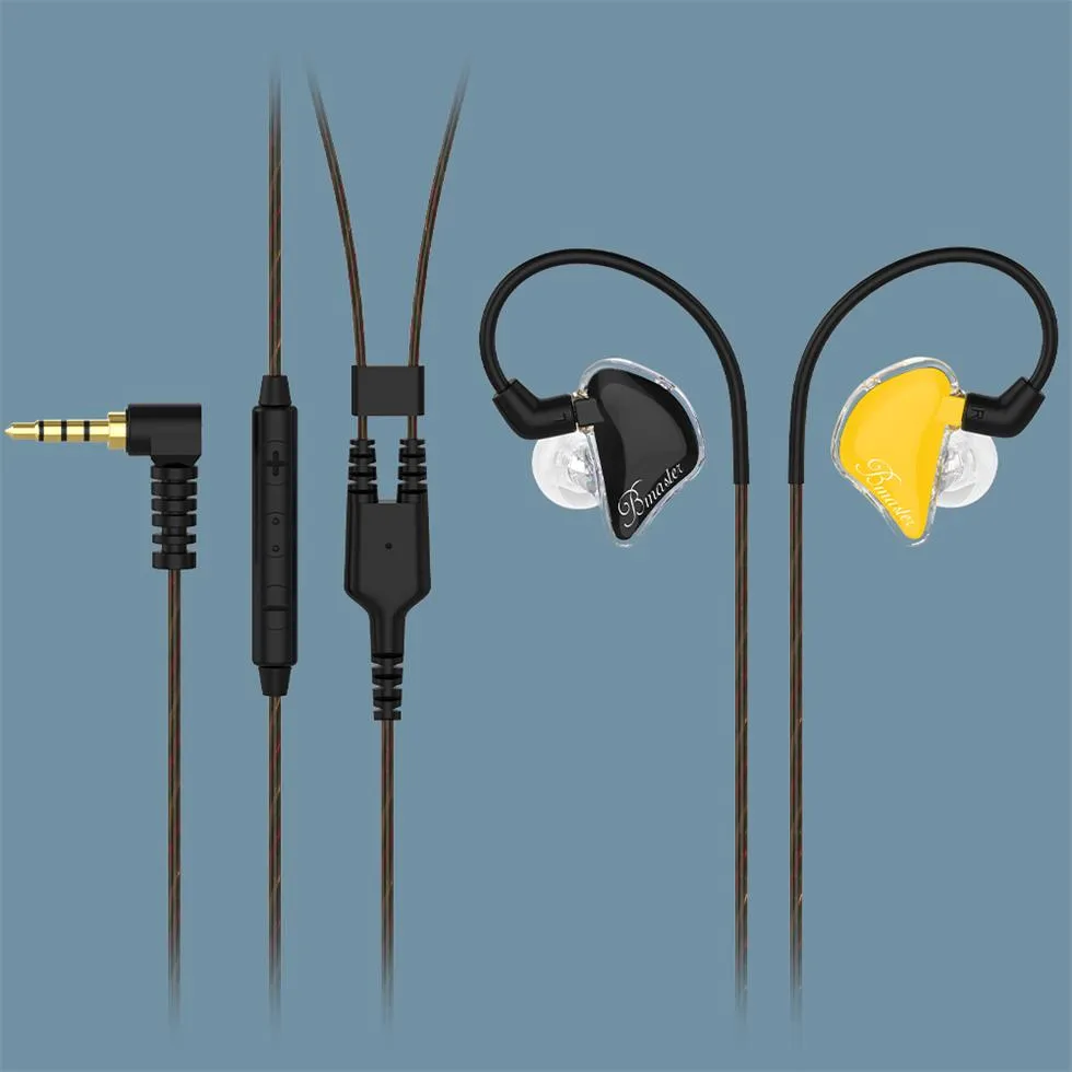 BASN Bmaster PRO Triple Drivers In Ear Monitor Headphones (Golden-Black)