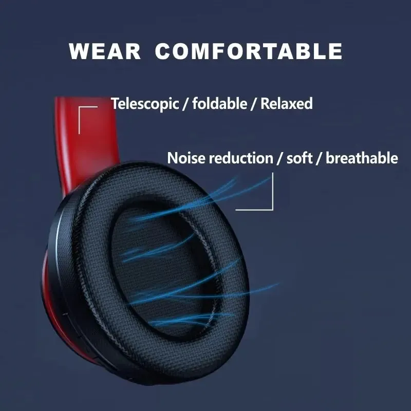 Bluetooth Foldable Over-Ear Gaming Headset