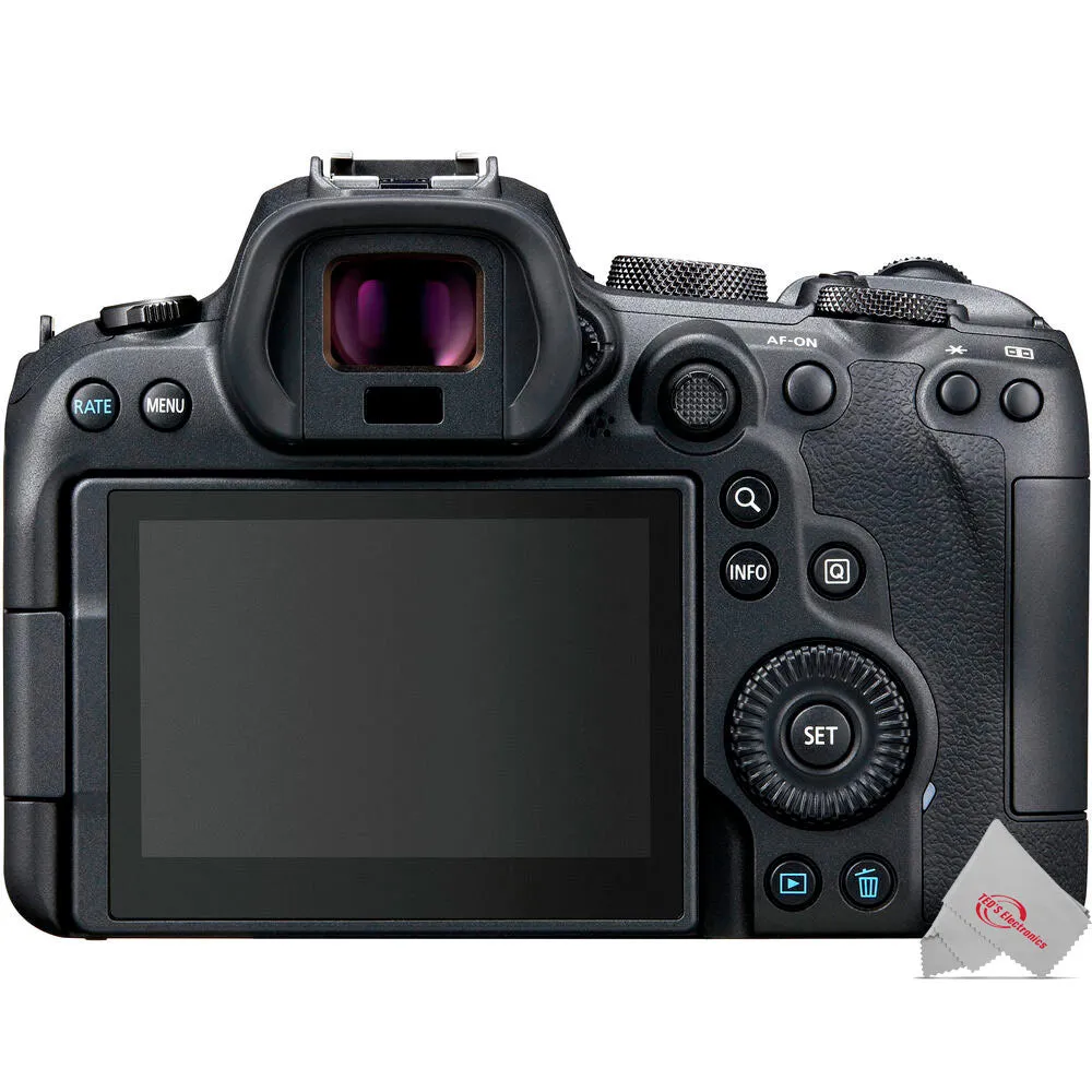 Canon EOS R6 Mirrorless Digital Camera Body with Extra Canon LP-E6NH Lithium - Ion Battery