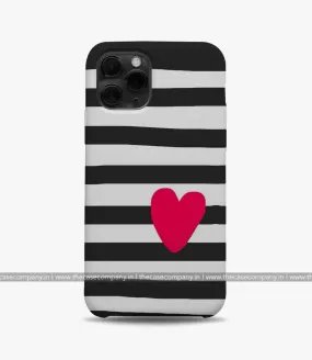 Cute Heart on Zebra Print Case