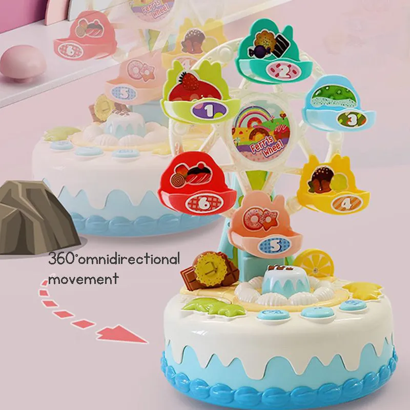 Educational Ferris Wheel Rotating Cake Truck Toy Musical Story Light Toy Boy and Girl Toy