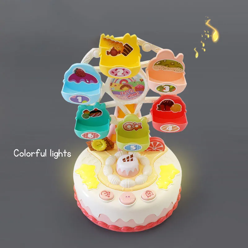 Educational Ferris Wheel Rotating Cake Truck Toy Musical Story Light Toy Boy and Girl Toy