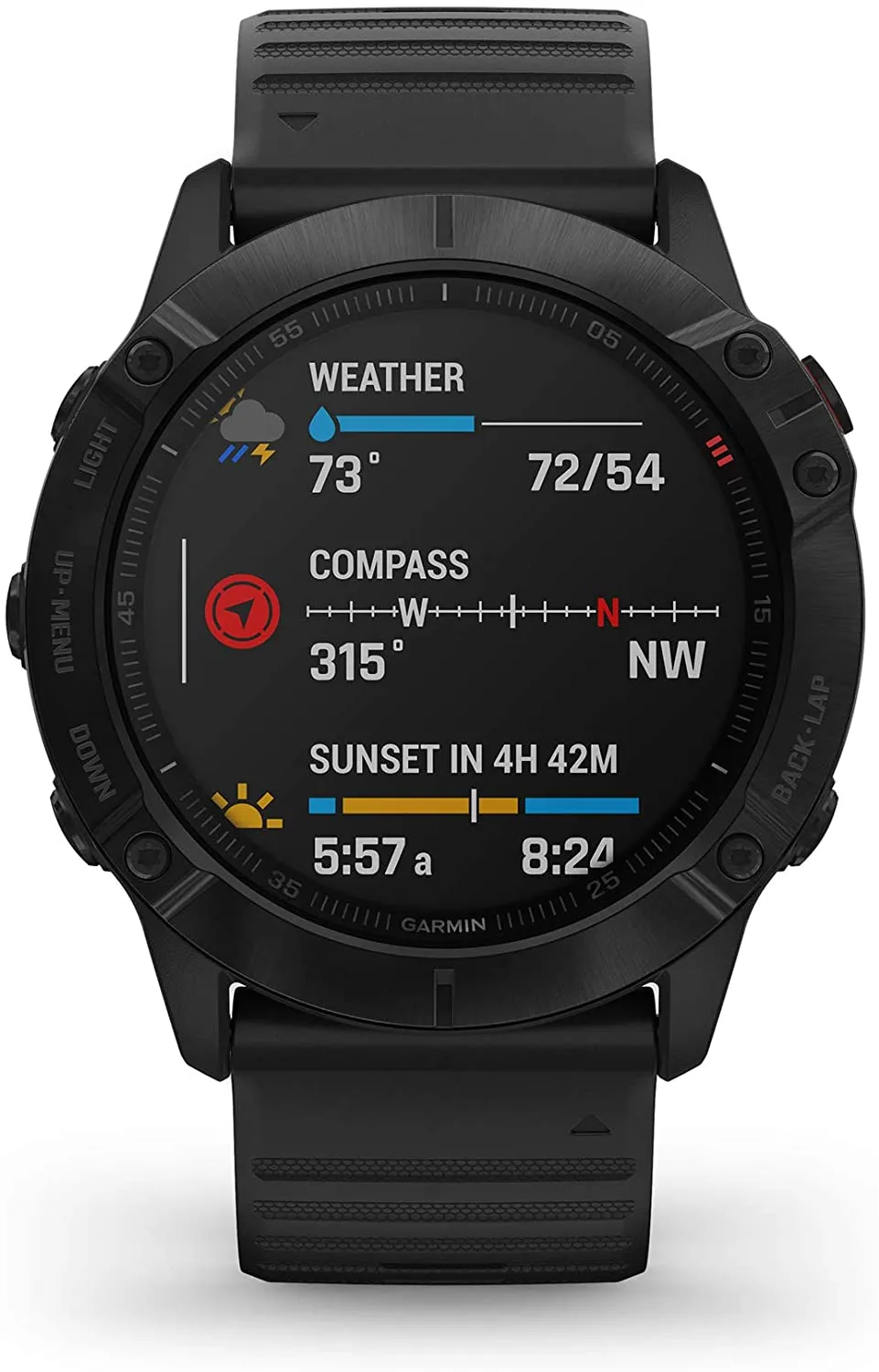 Garmin Fenix 6X Pro Premium Multisport GPS Watch features Mapping Music Grade-Adjusted Pace Guidance and Pulse Ox Sensors Black - Certified Refurbished