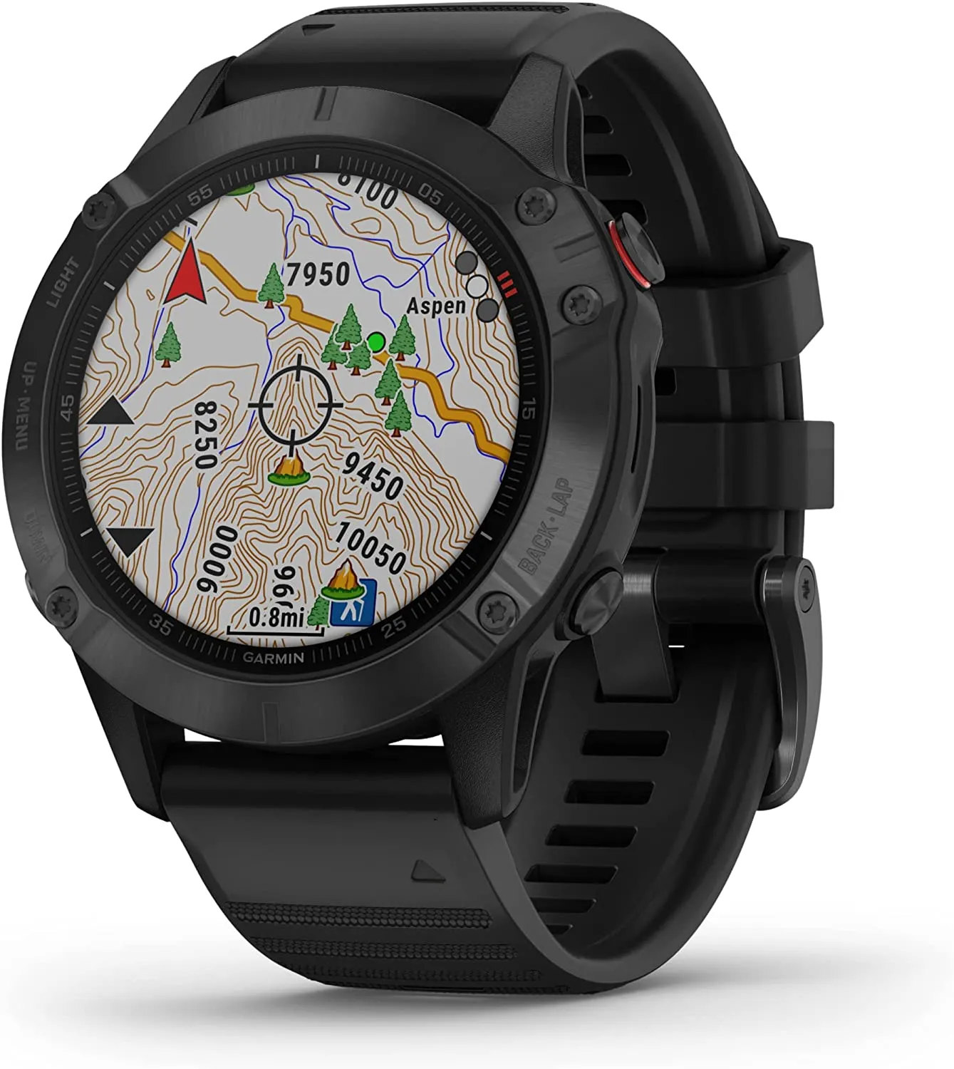 Garmin Fenix 6X Pro Premium Multisport GPS Watch features Mapping Music Grade-Adjusted Pace Guidance and Pulse Ox Sensors Black - Certified Refurbished