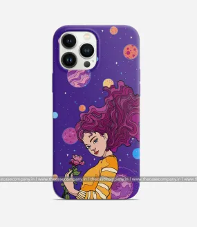 Girl Holding Rose Phone Case