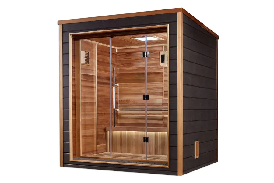 Golden Designs Drammen 3-Person Outdoor-Indoor Traditional Sauna