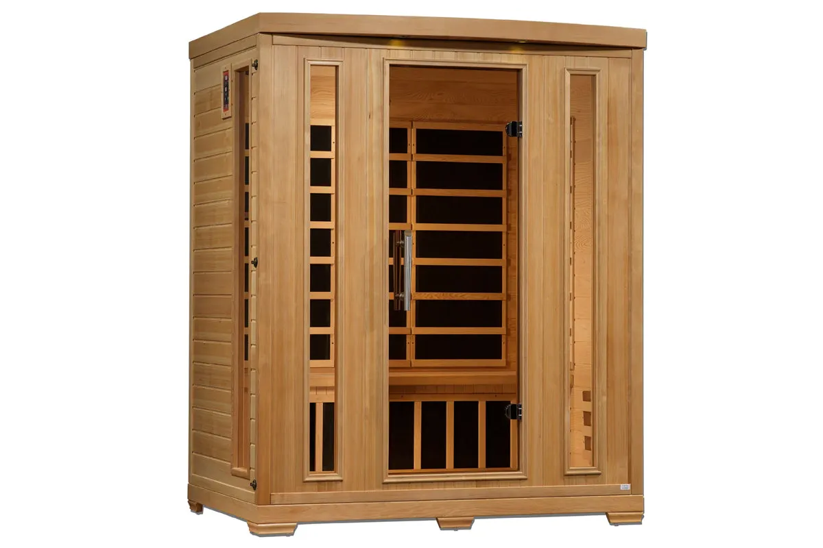 Golden Designs Pro 6 "Melanie" 3-Person Near Zero EMF Far Infrared Sauna (2025 Edition)