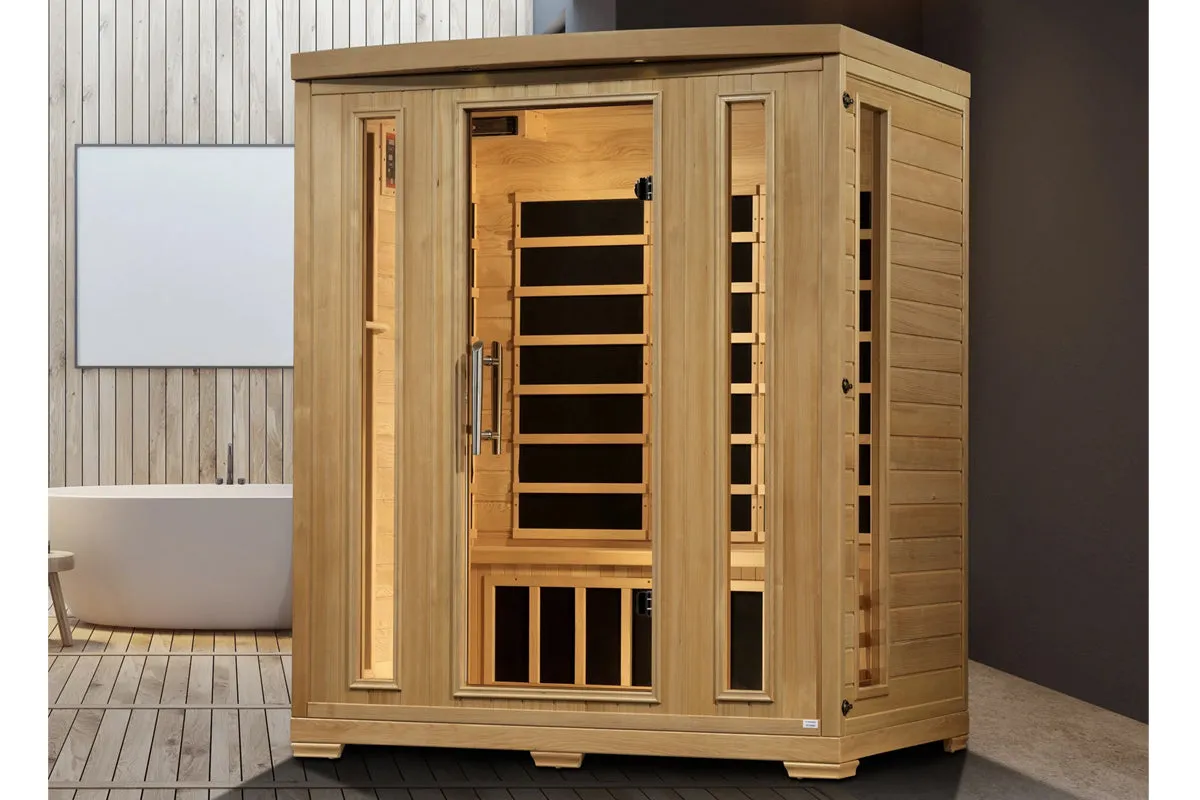 Golden Designs Pro 6 "Melanie" 3-Person Near Zero EMF Far Infrared Sauna (2025 Edition)