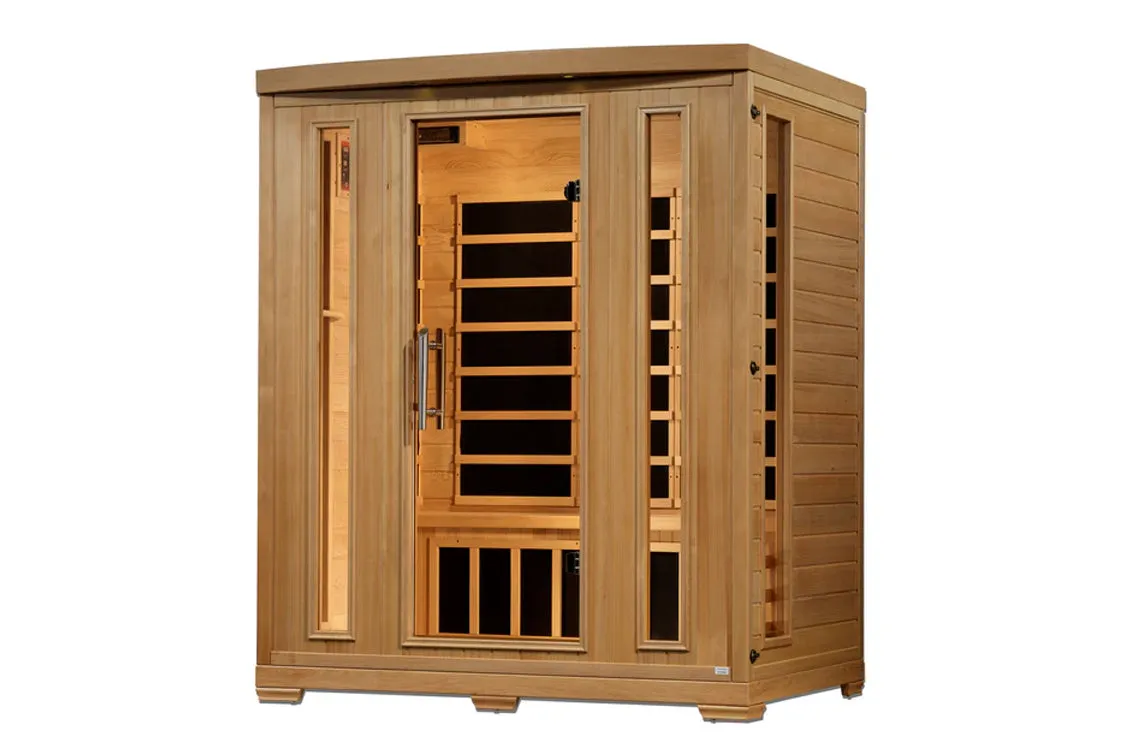 Golden Designs Pro 6 "Melanie" 3-Person Near Zero EMF Far Infrared Sauna