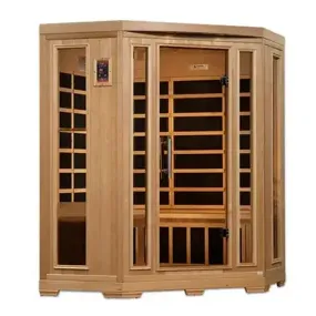 Golden Designs Pro 6 "Rebecca" 3 Person Corner Near Zero EMF Far Infrared Sauna