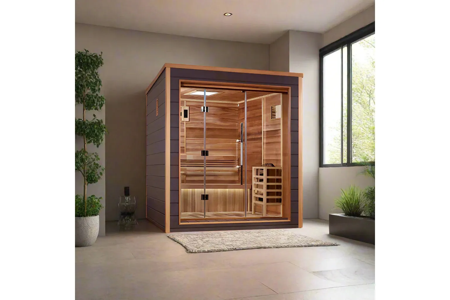 Golden Designs "Drammen" 3-Person Outdoor/Indoor Traditional Sauna