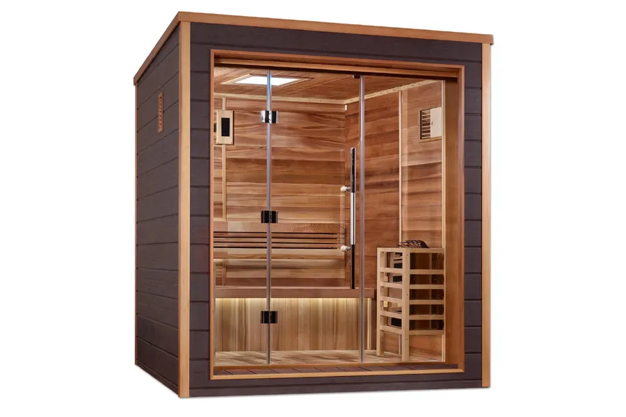 Golden Designs "Drammen" 3-Person Outdoor/Indoor Traditional Sauna