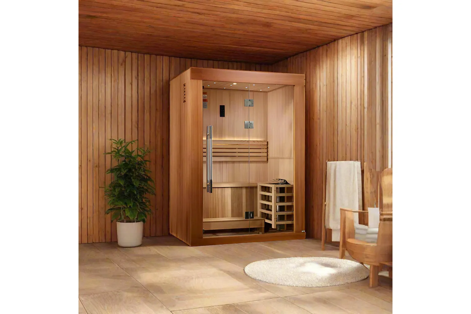 Golden Designs "Sundsvall Edition" 2-Person Indoor/Outdoor Traditional  Sauna (2025)