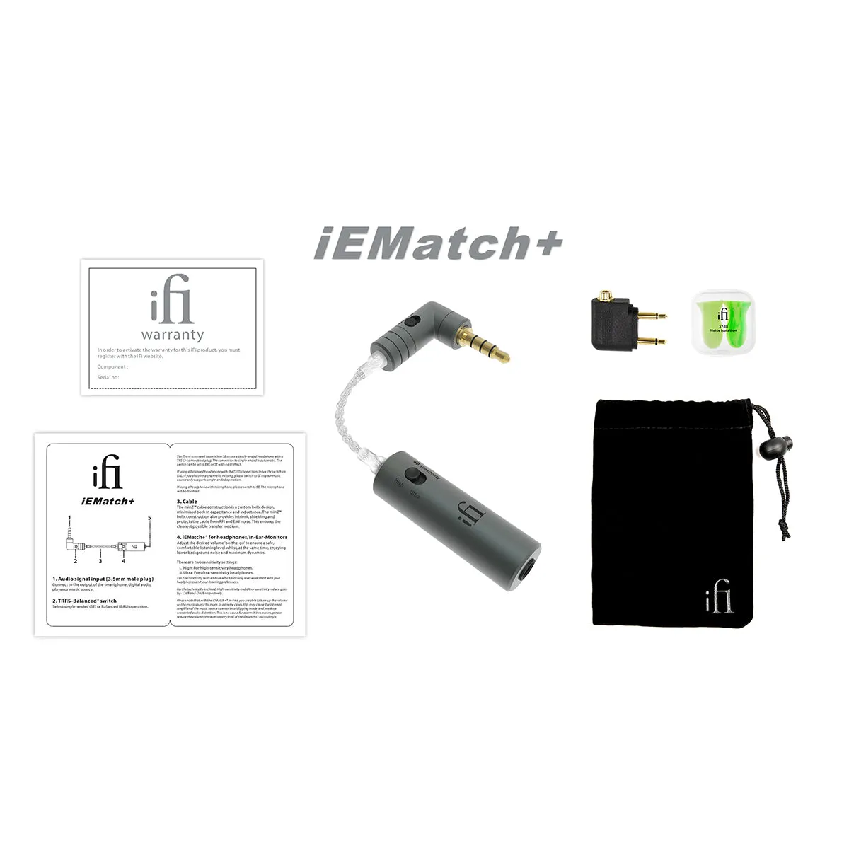 iFi iEMatch  TTRS Balanced 3.5mm Sensitivity Matching Device