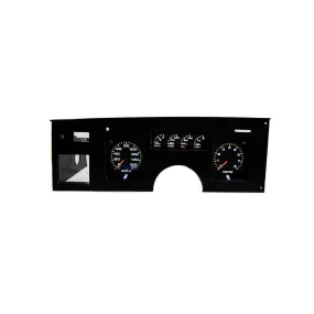 Intellitronix Analog Gauge Cluster - Speedometer/Tachometer/Fuel Level/Water Temperature/Oil Pressure/Voltmeter - Black - Chevy Corvette 1984-89