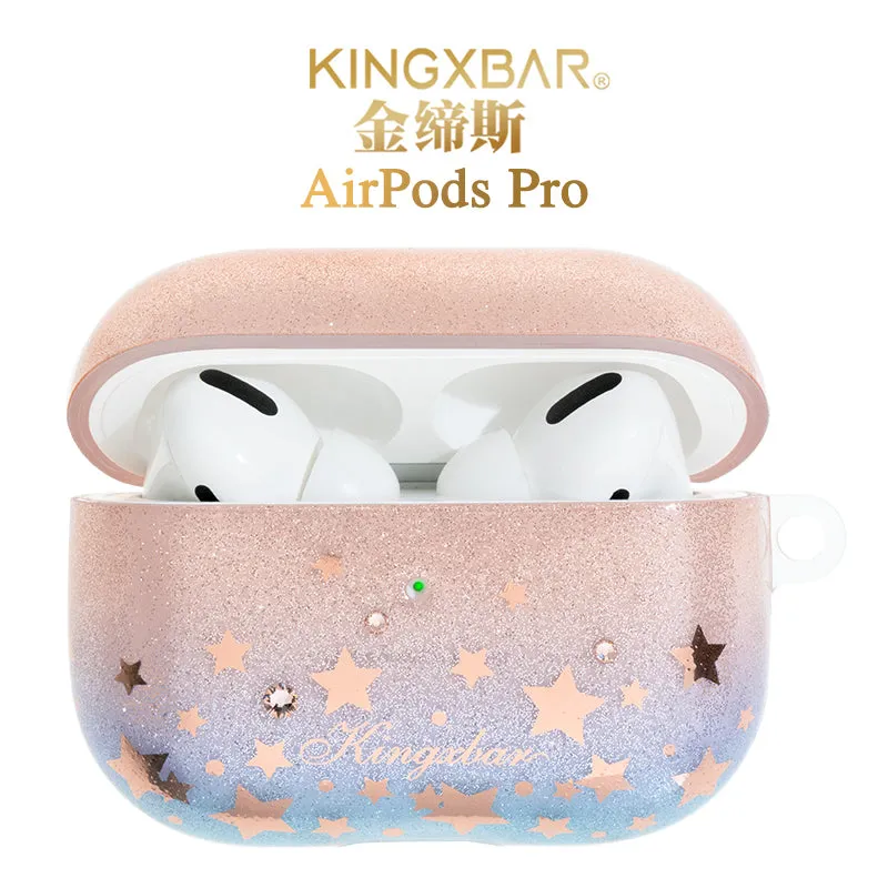 KINGXBAR Swarovski Crystals Soft TPU Apple AirPods Charging Case Cover