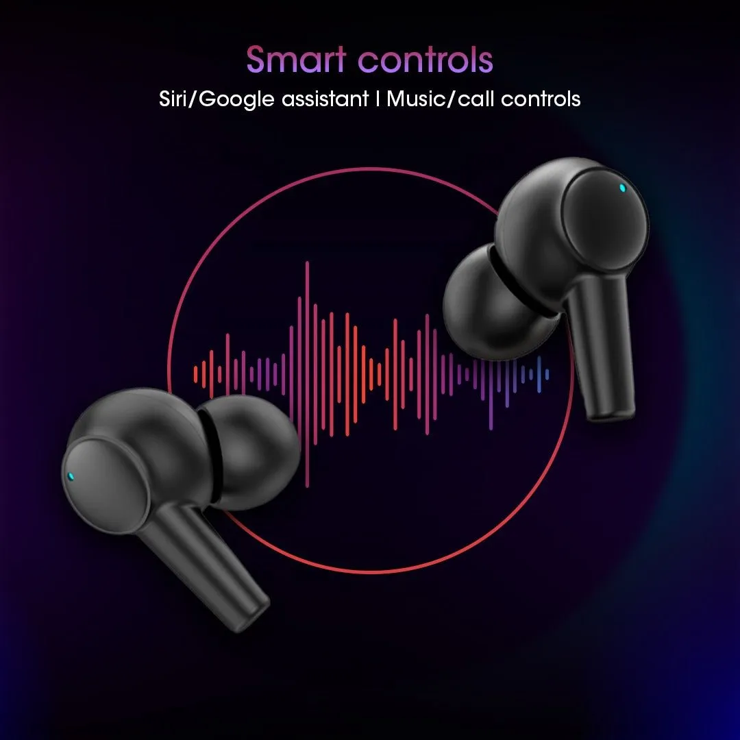 KIVART MOPODS | Truly Wireless in-Ear Buds | 21 Hours Playtime | 10 mm Graphene Drivers,Virtual | Fast Charging (Black)