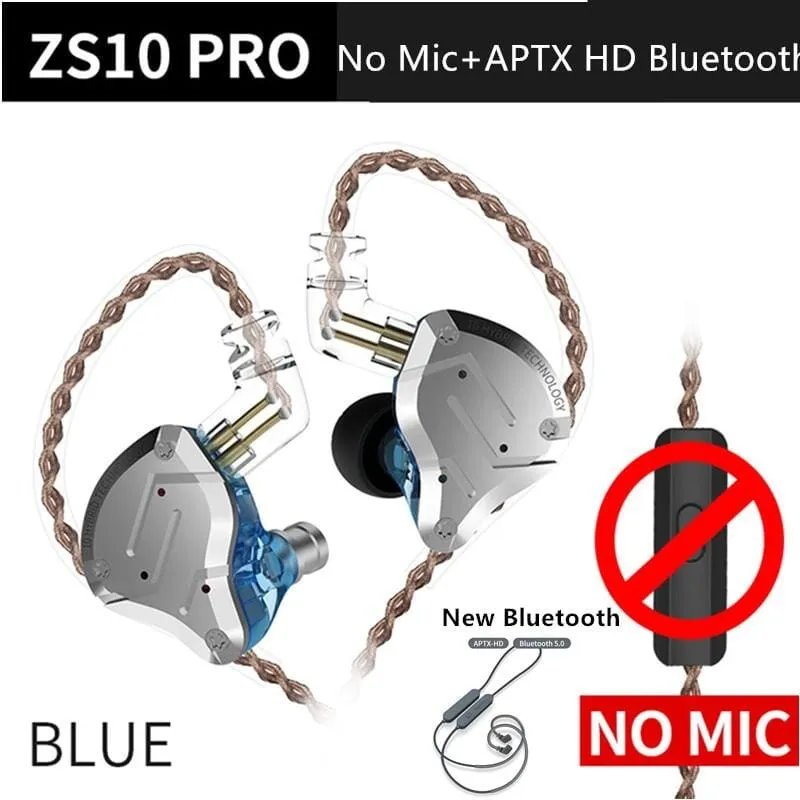 KZ ZS10 Pro Aptx HD Cable In Ear Hybrid 4BA 1DD Hifi Bass Earphones