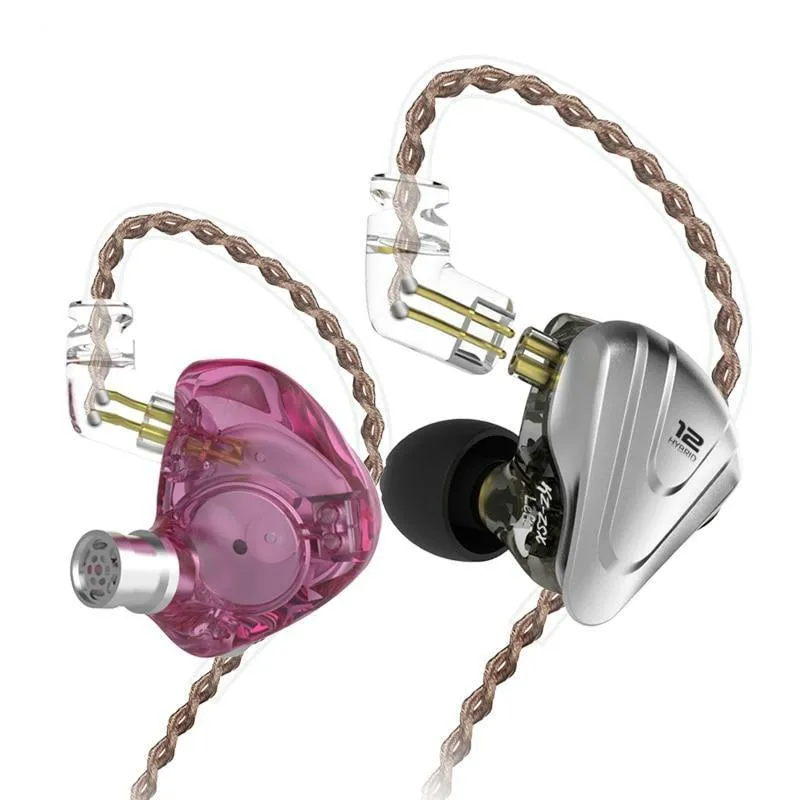 KZ ZSX Terminator Metal 5BA 1DD Hybrid 12 Units HIFI Bass IEM Earbuds