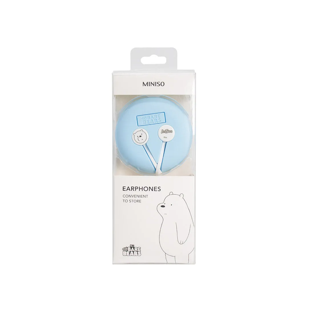 MINISO x We Bare Bears - In-Ear Headphones With Mic & Free Storage bag