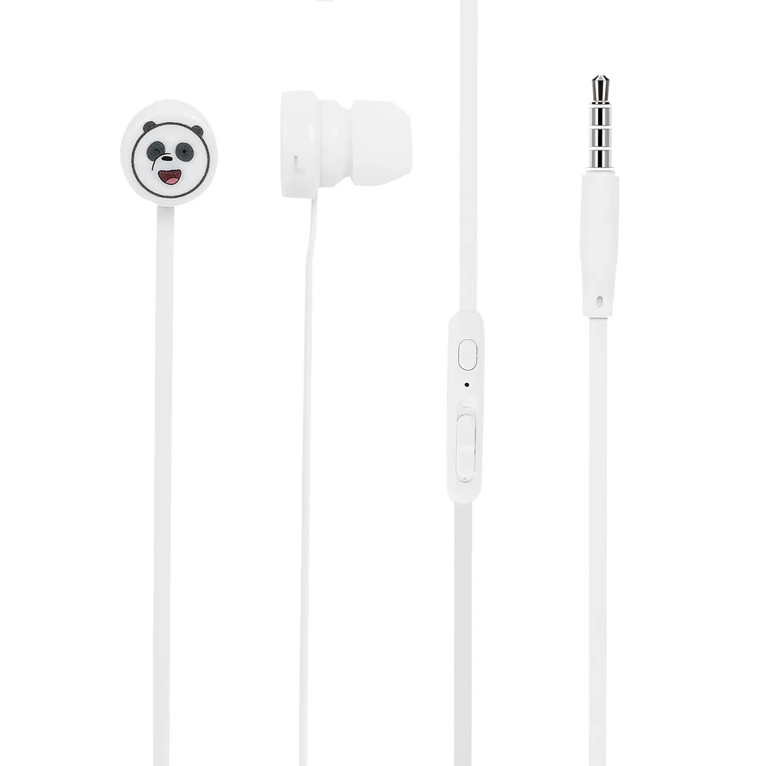 MINISO x We Bare Bears - In-Ear Headphones With Mic & Free Storage bag