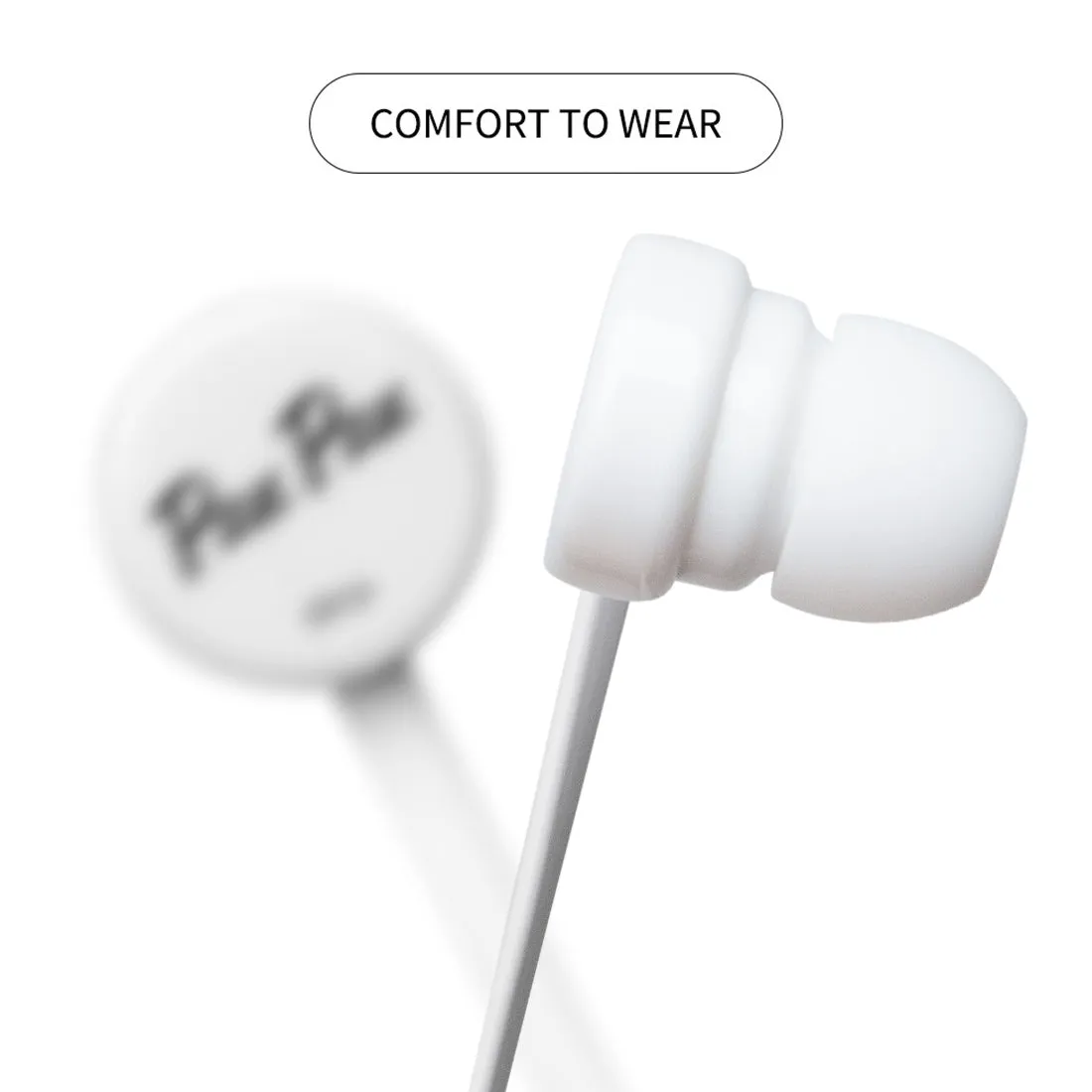 MINISO x We Bare Bears - In-Ear Headphones With Mic & Free Storage bag