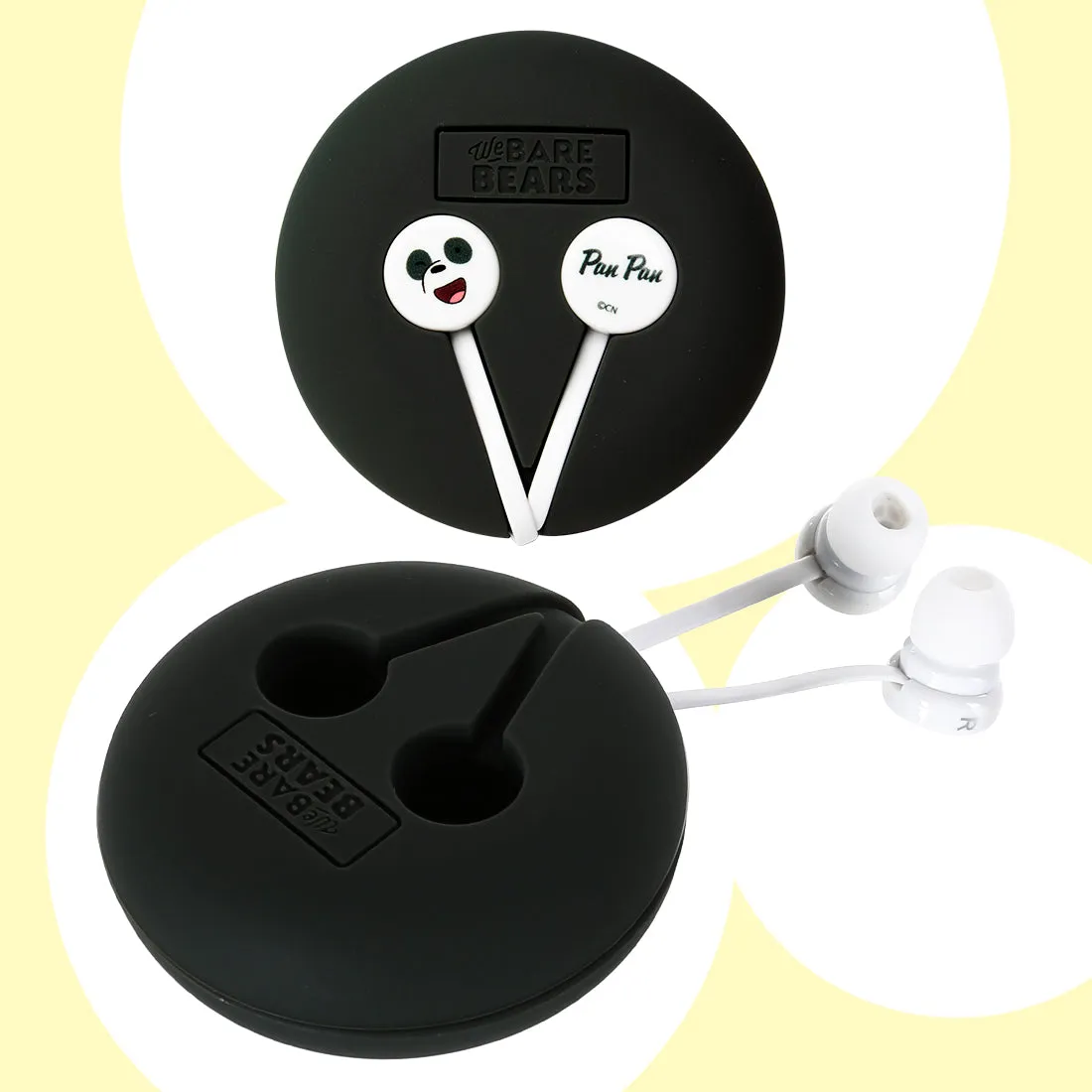 MINISO x We Bare Bears - In-Ear Headphones With Mic & Free Storage bag