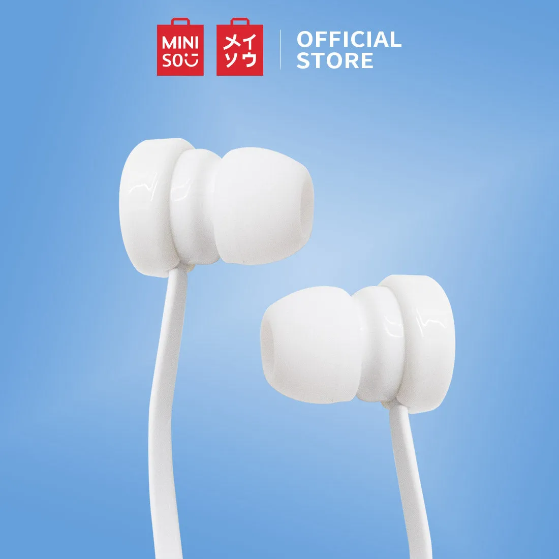 MINISO x We Bare Bears - In-Ear Headphones With Mic & Free Storage bag